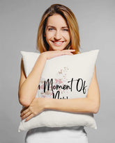 A Moment Of Now Mindfulness Premium Decorative Throw Pillow Accent Cushion in Floral White, Throw Pillows, $ 64.50, A Moment Of Now™